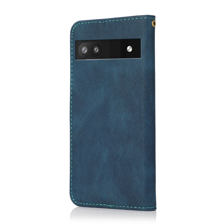 For Google Pixel 7a Dual-color Stitching Leather Phone Case