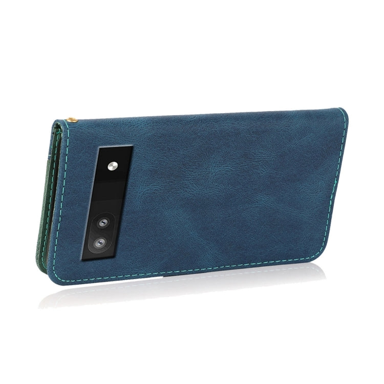 For Google Pixel 7a Dual-color Stitching Leather Phone Case