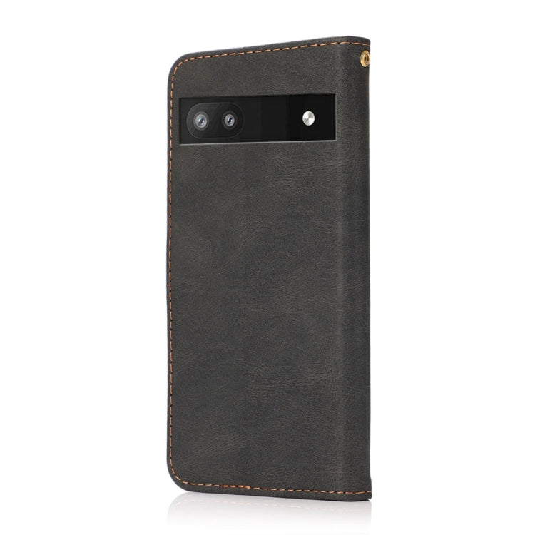 For Google Pixel 7a Dual-color Stitching Leather Phone Case
