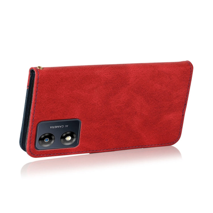 For Motorola Moto E13 Dual-color Stitching Leather Phone Case