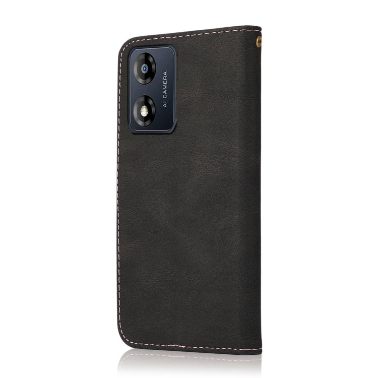 For Motorola Moto E13 Dual-color Stitching Leather Phone Case