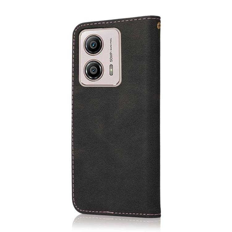 For Motorola Moto G13 Dual-color Stitching Leather Phone Case