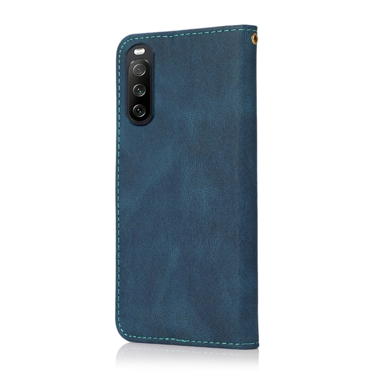 For Sony Xperia 10 V 2023 Dual-color Stitching Leather Phone Case