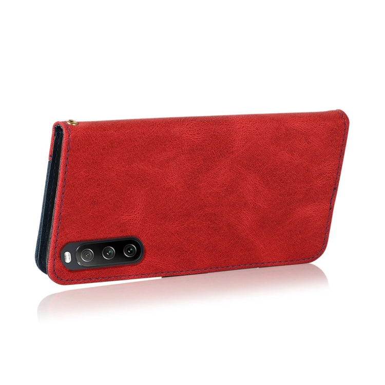 For Sony Xperia 10 V 2023 Dual-color Stitching Leather Phone Case