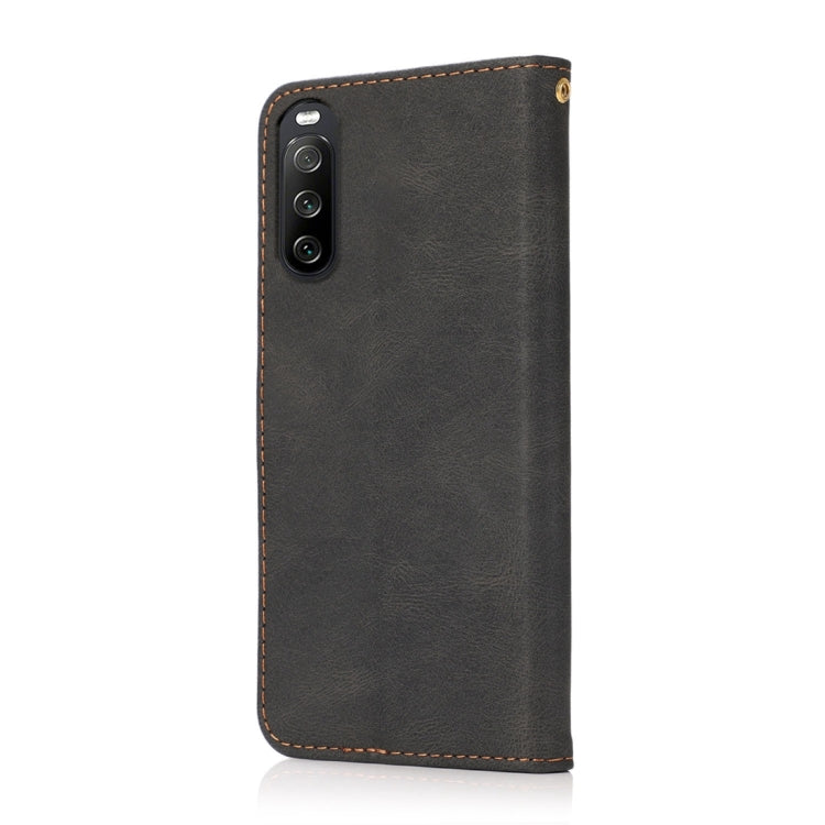 For Sony Xperia 10 V 2023 Dual-color Stitching Leather Phone Case