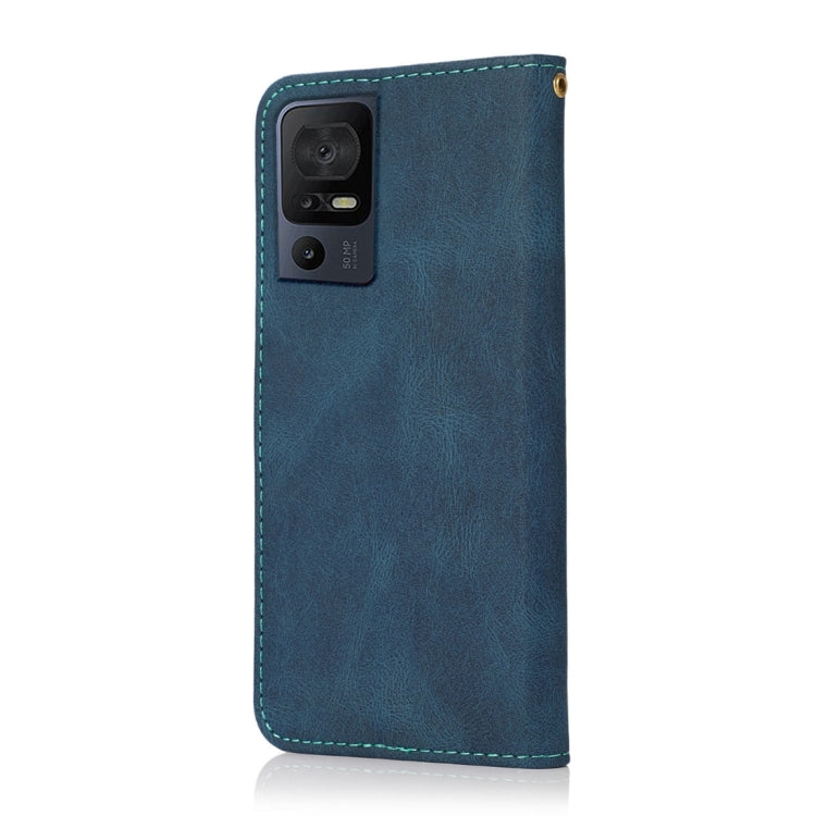 For TCL 40 SE Dual-color Stitching Leather Phone Case