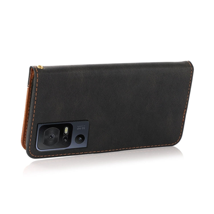 For TCL 40 SE Dual-color Stitching Leather Phone Case
