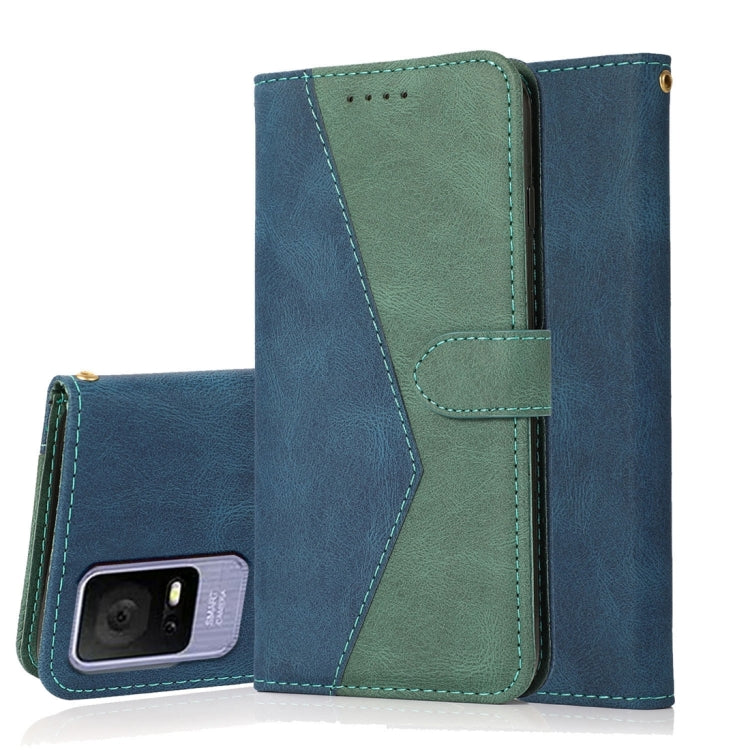 For TCL 405 / 406 / 408 Dual-color Stitching Leather Phone Case