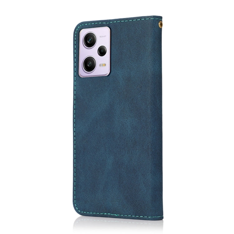 For Xiaomi Redmi Note 12 Pro 5G China Dual-color Stitching Leather Phone Case