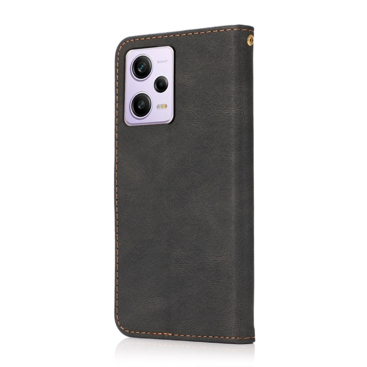 For Xiaomi Redmi Note 12 Pro 5G China Dual-color Stitching Leather Phone Case