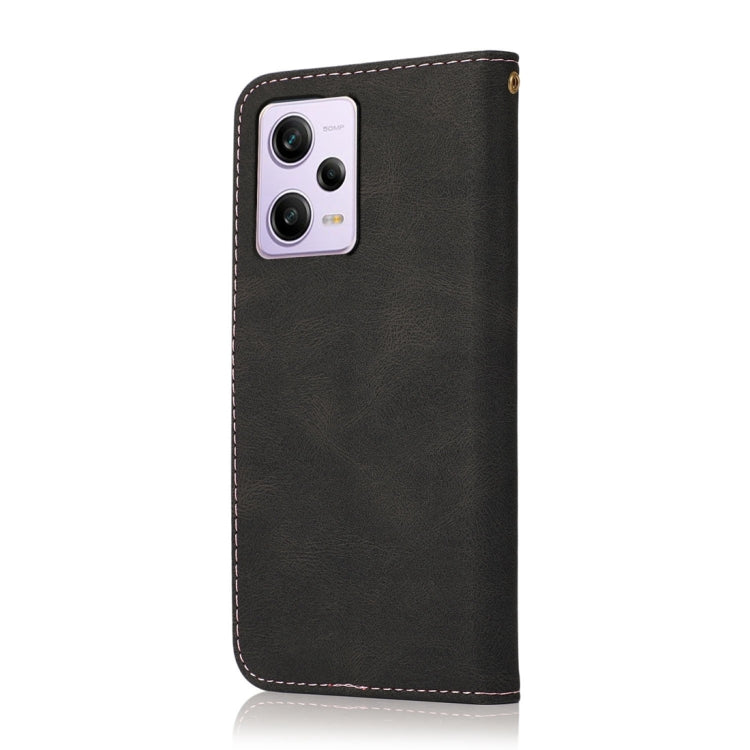 For Xiaomi Redmi Note 12 Pro 5G China Dual-color Stitching Leather Phone Case