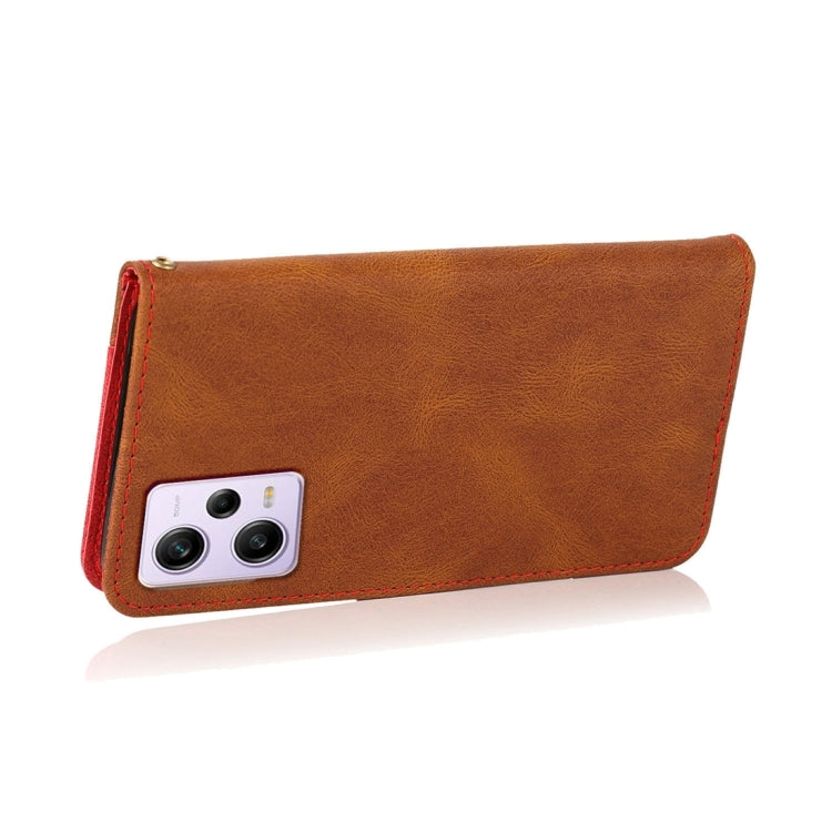 For Xiaomi Redmi Note 12 Pro 5G China Dual-color Stitching Leather Phone Case