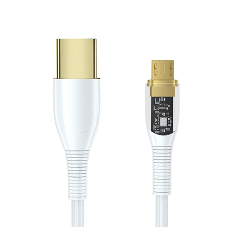 Great Wall AB11B 1m 3A USB to Micro USB Transparent Shell Braided Charging Data Cable