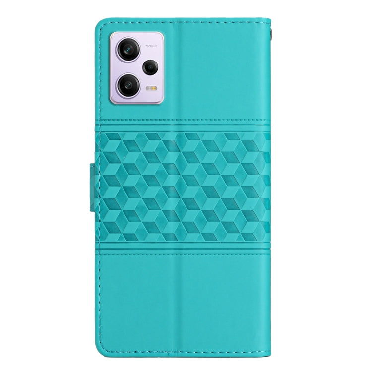 For Xiaomi Redmi Note 12 Pro 5G China Diamond Embossed Skin Feel Leather Phone Case with Lanyard