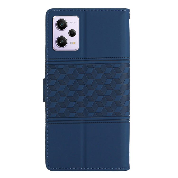 For Xiaomi Redmi Note 12 Pro 5G China Diamond Embossed Skin Feel Leather Phone Case with Lanyard