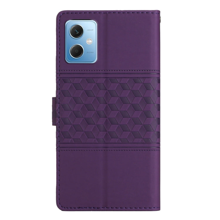 For Xiaomi Redmi Note 12 5G China Diamond Embossed Skin Feel Leather Phone Case with Lanyard