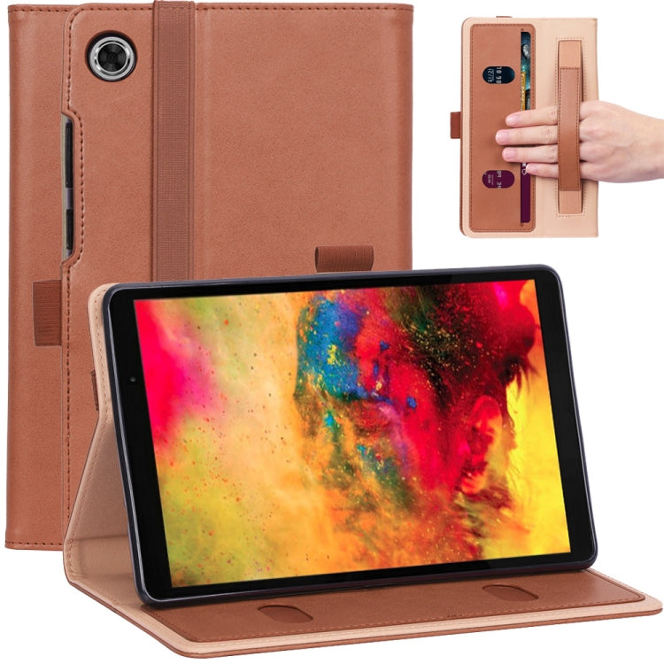 For Huawei MatePad T8 Retro Texture PU + TPU Horizontal Flip Leather Case with Holder & Card Slots & Hand Strap