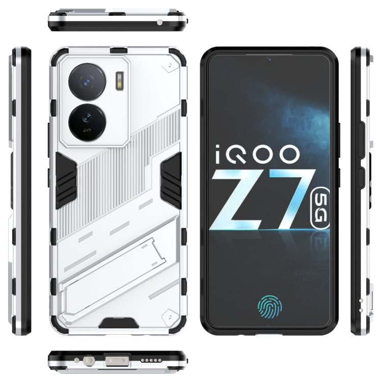 For vivo iQOO Z7 5G Global Punk Armor 2 in 1 PC + TPU Shockproof Phone Case with Invisible Holder