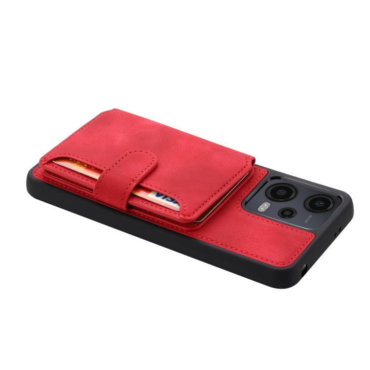 For Xiaomi Redmi Note 12 5G Global & India / Poco X5 Skin Feel Dream RFID Anti-theft PU Card Bag Phone Case