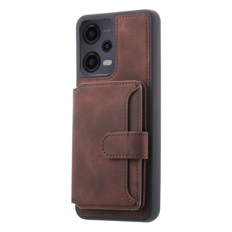 For Xiaomi Redmi Note 12 5G Global & India / Poco X5 Skin Feel Dream RFID Anti-theft PU Card Bag Phone Case