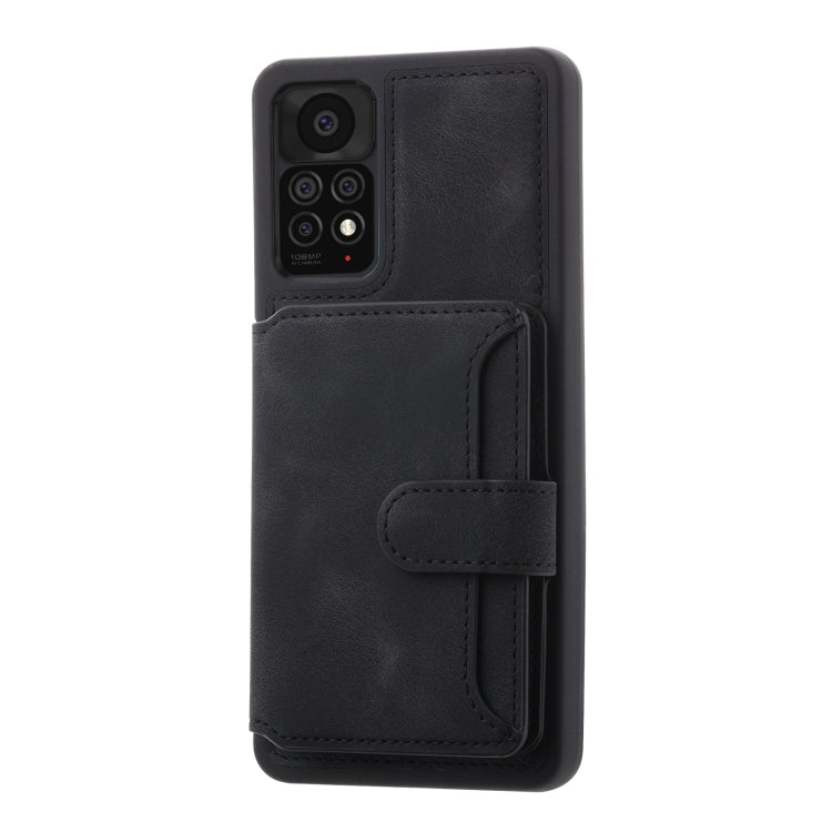 For Xiaomi Redmi Note 11S / Note 11 4G Global Skin Feel Dream RFID Anti-theft PU Card Bag Phone Case