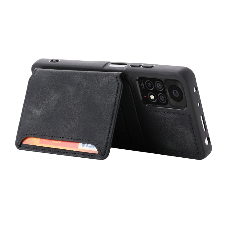 For Xiaomi Redmi Note 11S / Note 11 4G Global Skin Feel Dream RFID Anti-theft PU Card Bag Phone Case