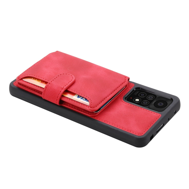 For Xiaomi Redmi Note 11S / Note 11 4G Global Skin Feel Dream RFID Anti-theft PU Card Bag Phone Case