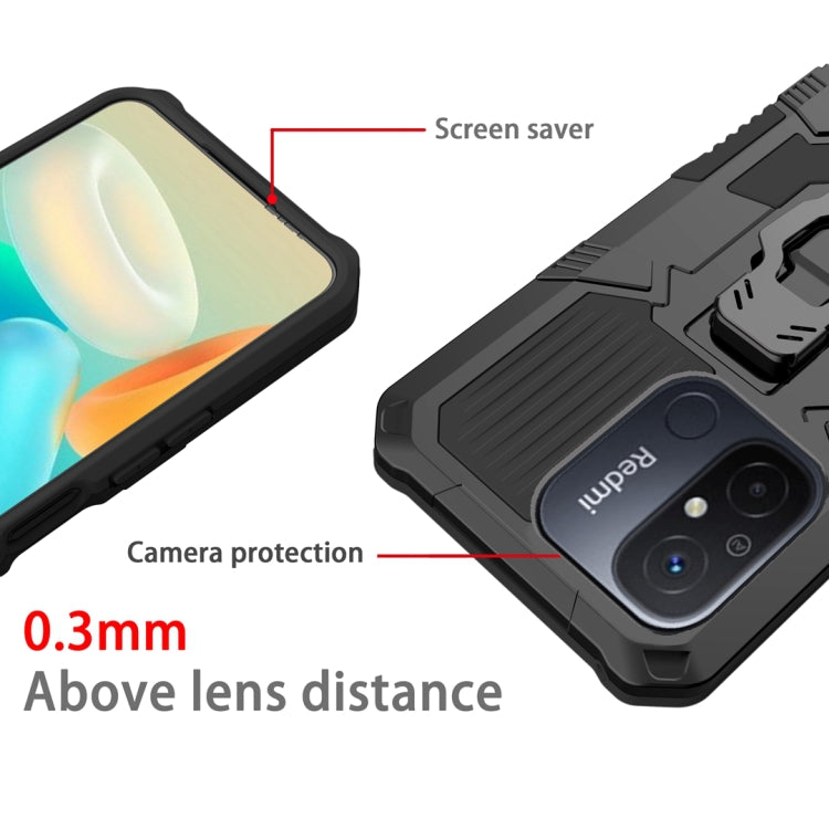 For Xiaomi Redmi 12C Armor Warrior Shockproof PC + TPU Phone Case