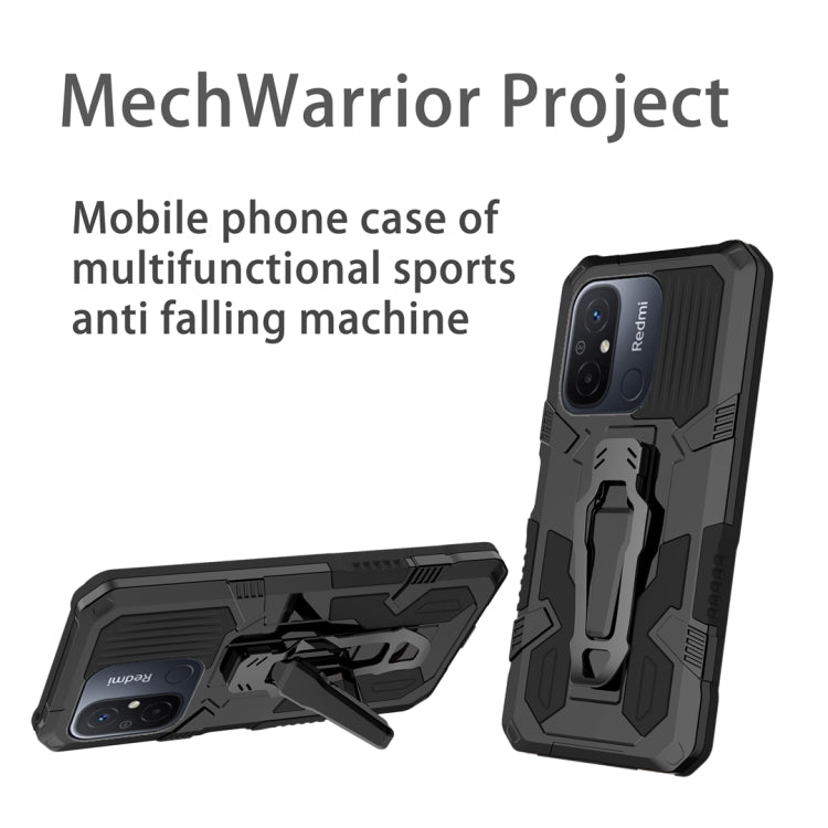 For Xiaomi Redmi 12C Armor Warrior Shockproof PC + TPU Phone Case