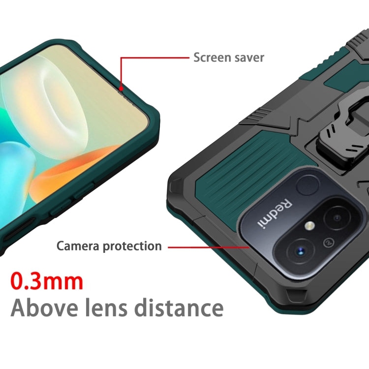 For Xiaomi Redmi 12C Armor Warrior Shockproof PC + TPU Phone Case