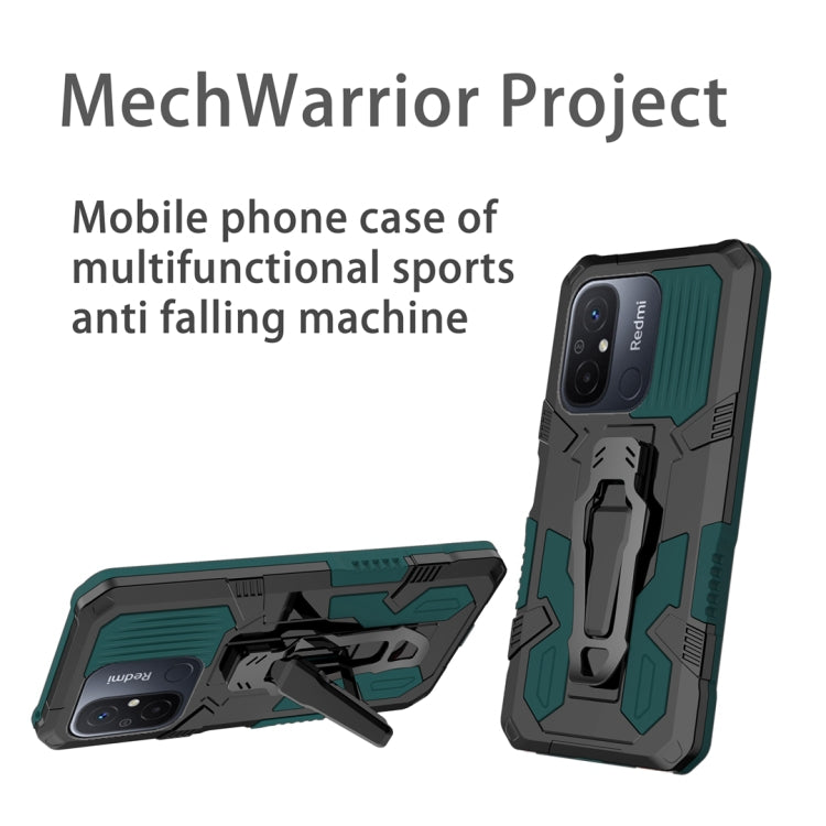 For Xiaomi Redmi 12C Armor Warrior Shockproof PC + TPU Phone Case