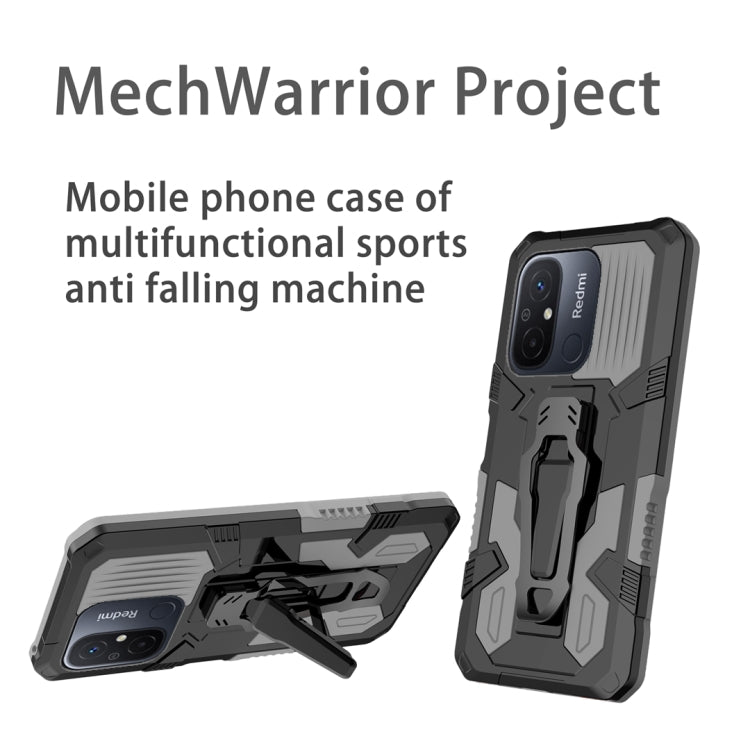 For Xiaomi Redmi 12C Armor Warrior Shockproof PC + TPU Phone Case