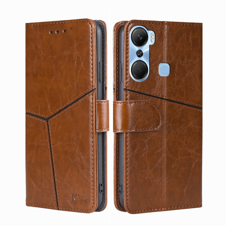 For Infinix Hot 12 Pro Geometric Stitching Flip Leather Phone Case