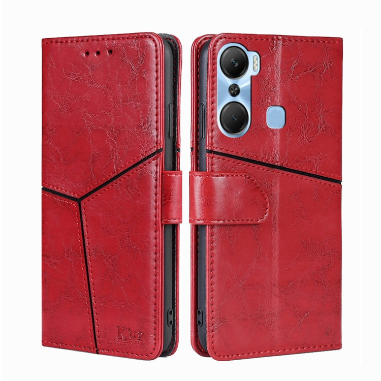 For Infinix Hot 12 Pro Geometric Stitching Flip Leather Phone Case
