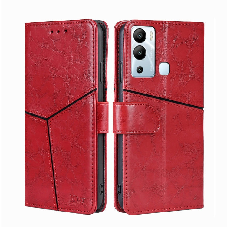 For Infinix Hot 12i Geometric Stitching Flip Leather Phone Case