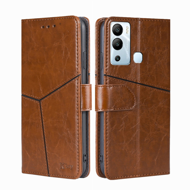 For Infinix Hot 12i Geometric Stitching Flip Leather Phone Case