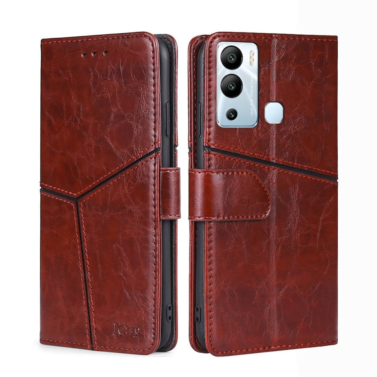 For Infinix Hot 12i Geometric Stitching Flip Leather Phone Case
