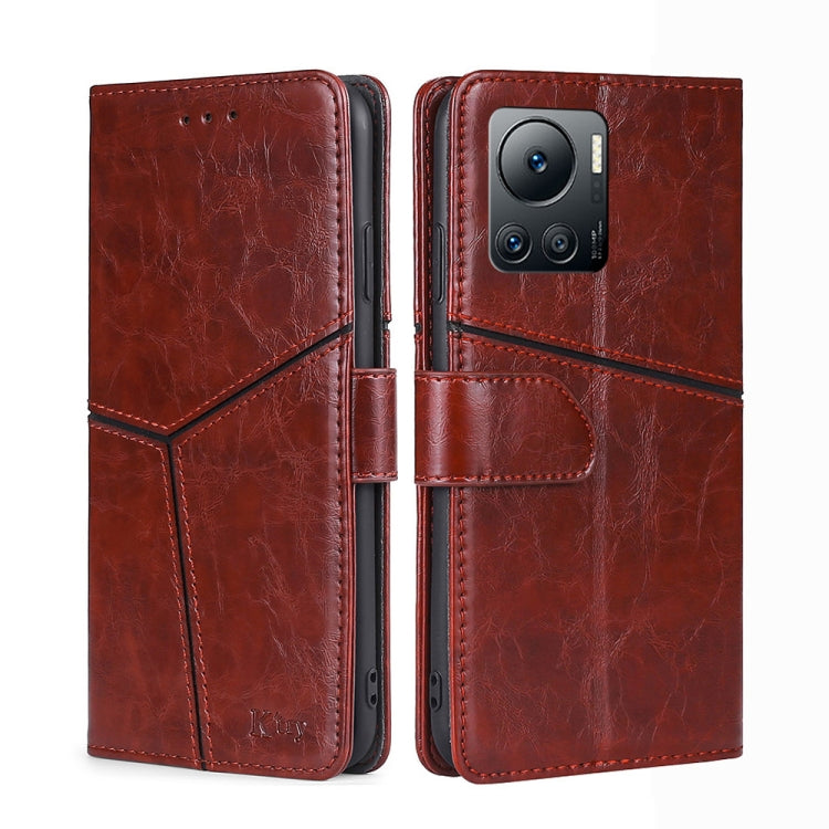 For Infinix Note 12 VIP Geometric Stitching Flip Leather Phone Case