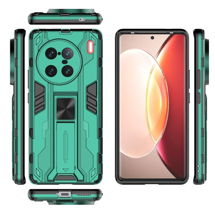 For vivo X90 Pro+ 5G Supersonic PC + TPU Shock-proof Protective Phone Case with Holder