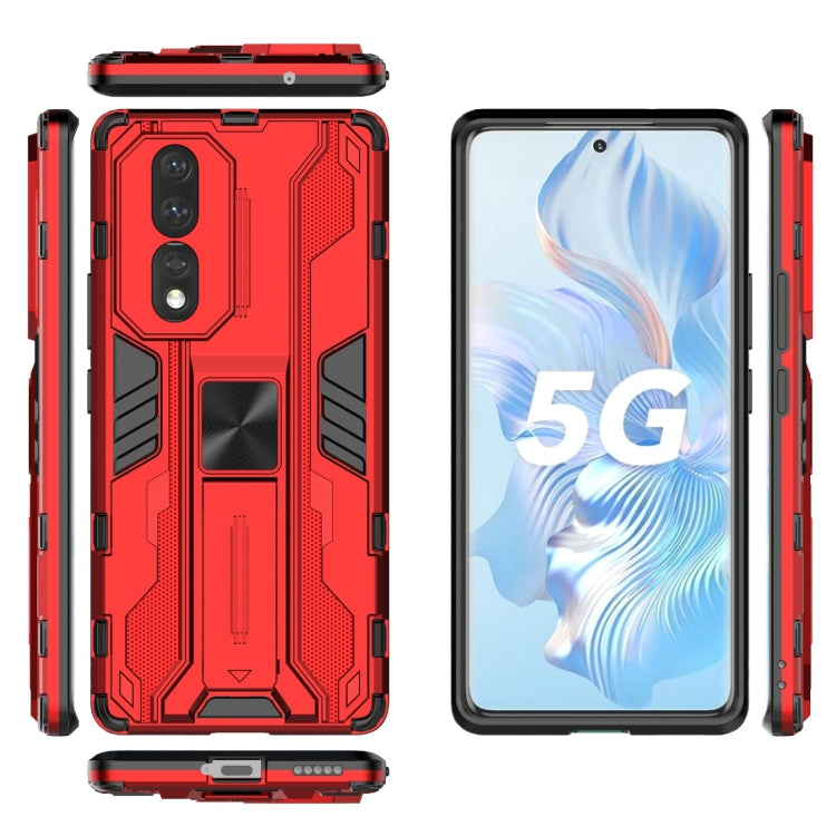 For Honor 80 5G Supersonic PC + TPU Shock-proof Protective Phone Case with Holder