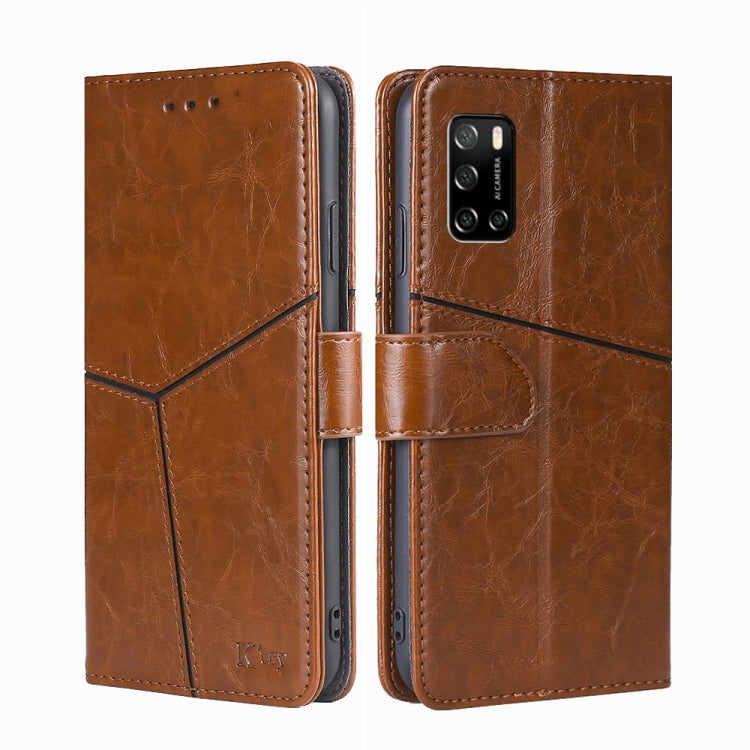 For Rakuten Big S Geometric Stitching Flip Leather Phone Case