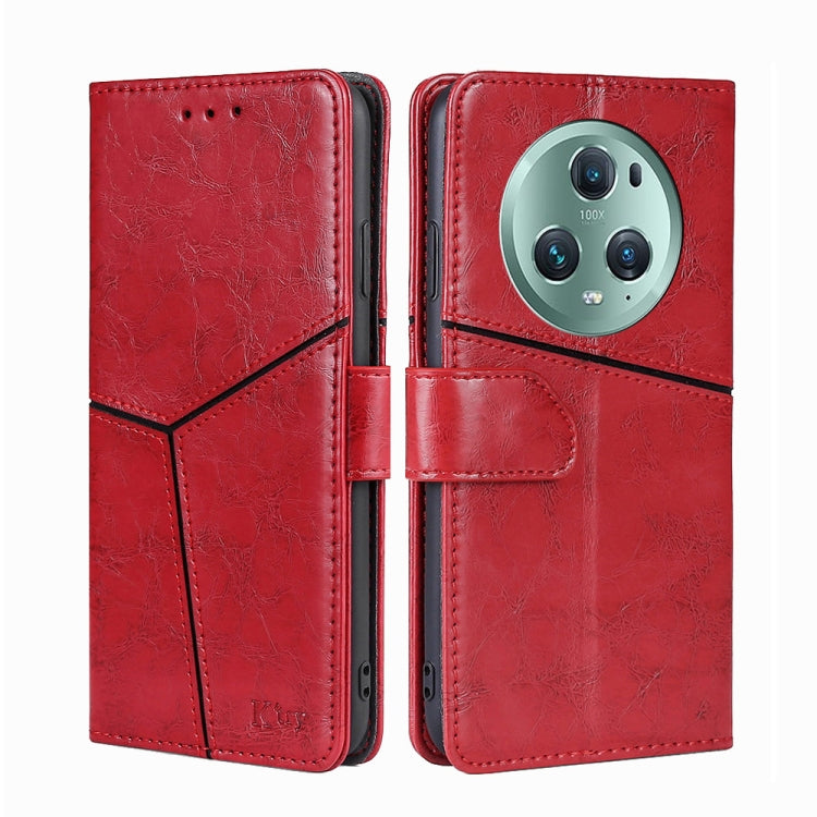 For Honor Magic5 Pro Geometric Stitching Flip Leather Phone Case