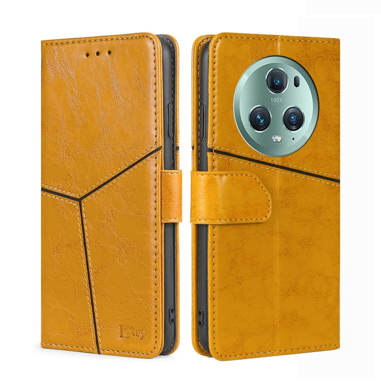 For Honor Magic5 Pro Geometric Stitching Flip Leather Phone Case