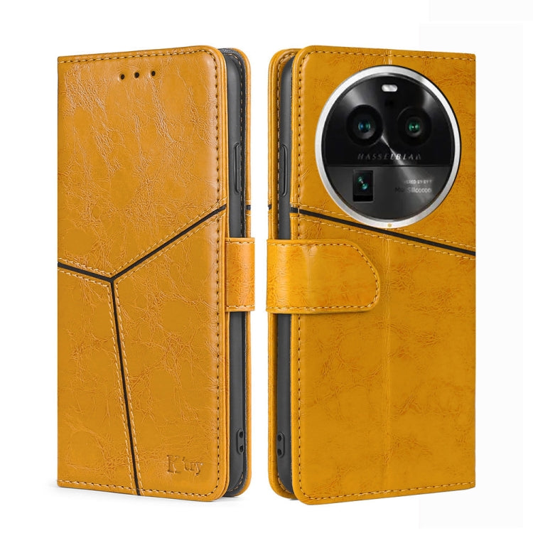 For OPPO Find X6 Pro 5G Geometric Stitching Flip Leather Phone Case