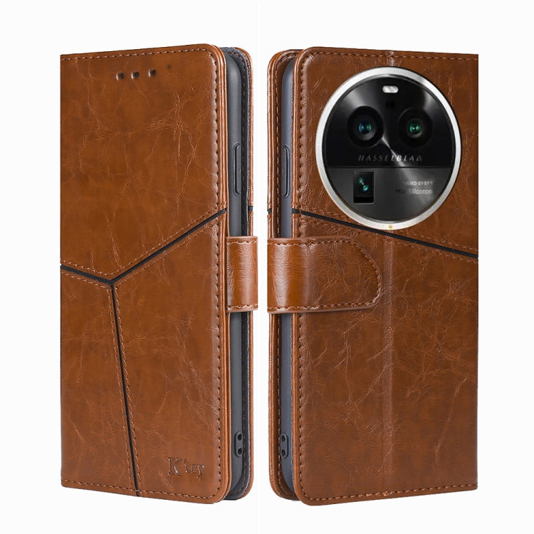 For OPPO Find X6 Pro 5G Geometric Stitching Flip Leather Phone Case