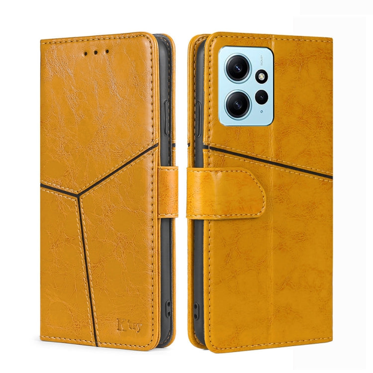 For Xiaomi Redmi Note 12 4G Global Geometric Stitching Flip Leather Phone Case