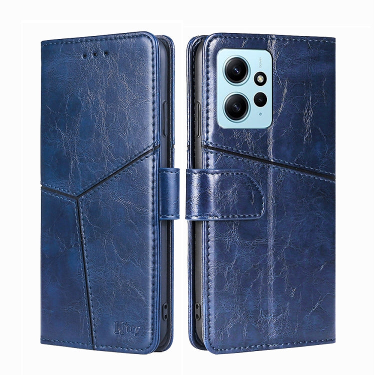 For Xiaomi Redmi Note 12 4G Global Geometric Stitching Flip Leather Phone Case