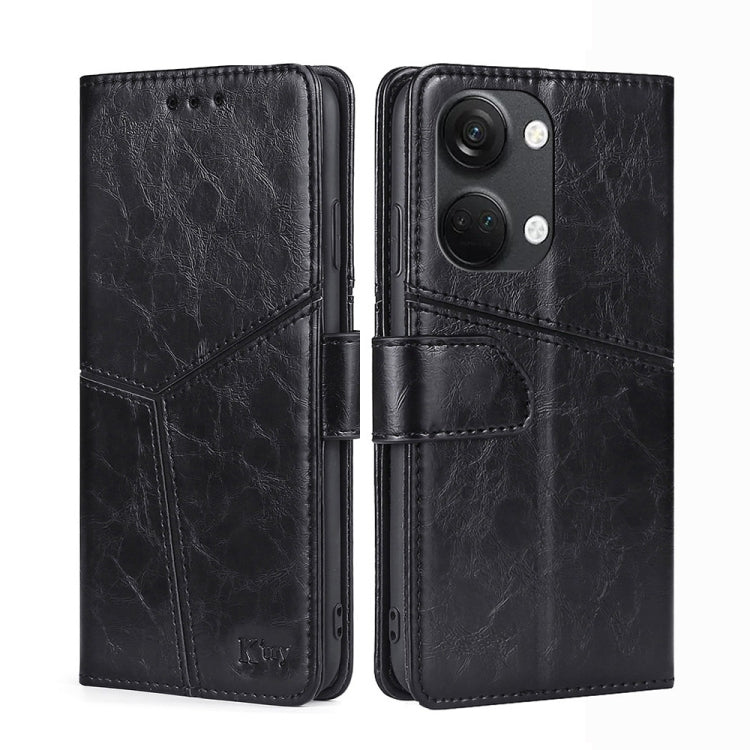 For OnePlus Ace 2V 5G Geometric Stitching Flip Leather Phone Case