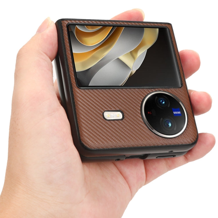 For vivo X Flip PU Leather PC Phone Case