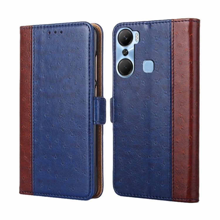 For Infinix Hot 12 Pro Ostrich Texture Flip Leather Phone Case